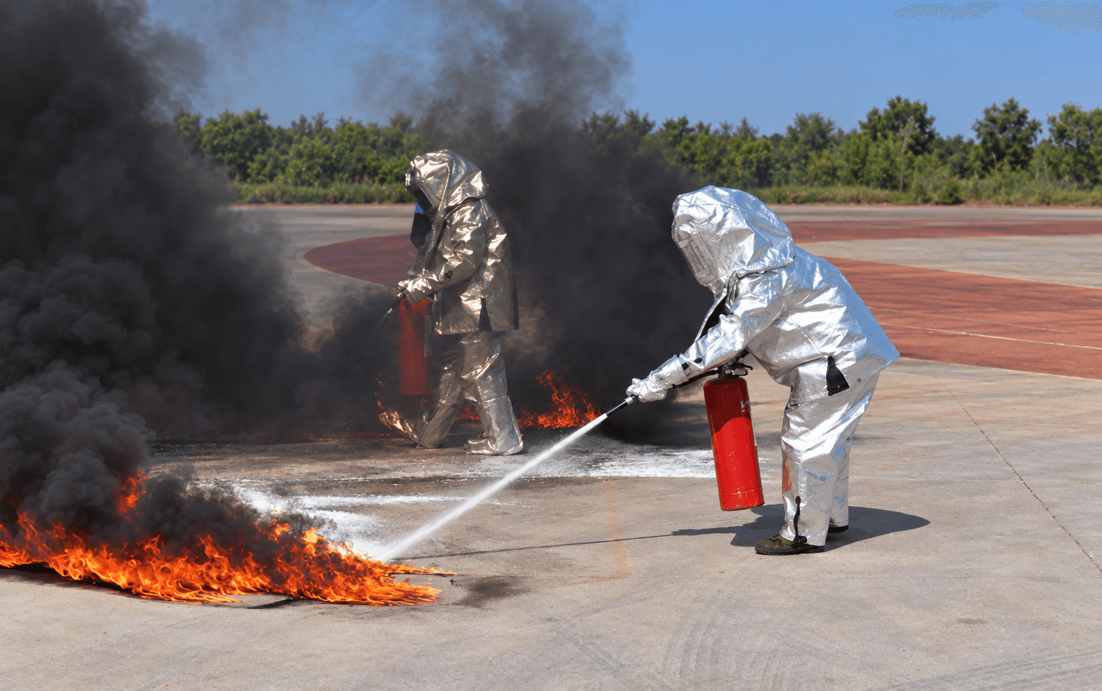 Supplier firefighting demonstration